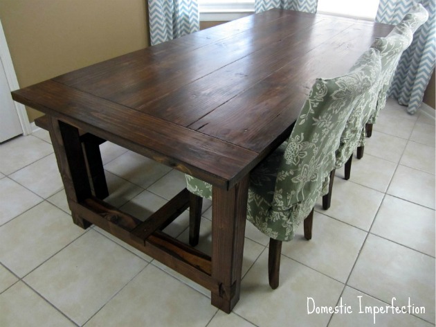 DIY Farmhouse Table and Bench — Domestic Imperfection