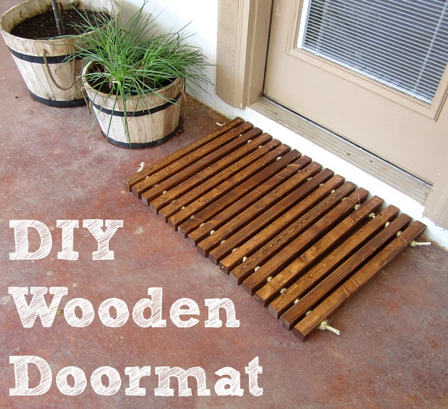 Entry Refresh And A Wooden Doormat, Wooden Door Mats