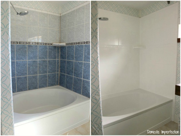 How To Refinish Outdated Tile Yes I Painted My Shower